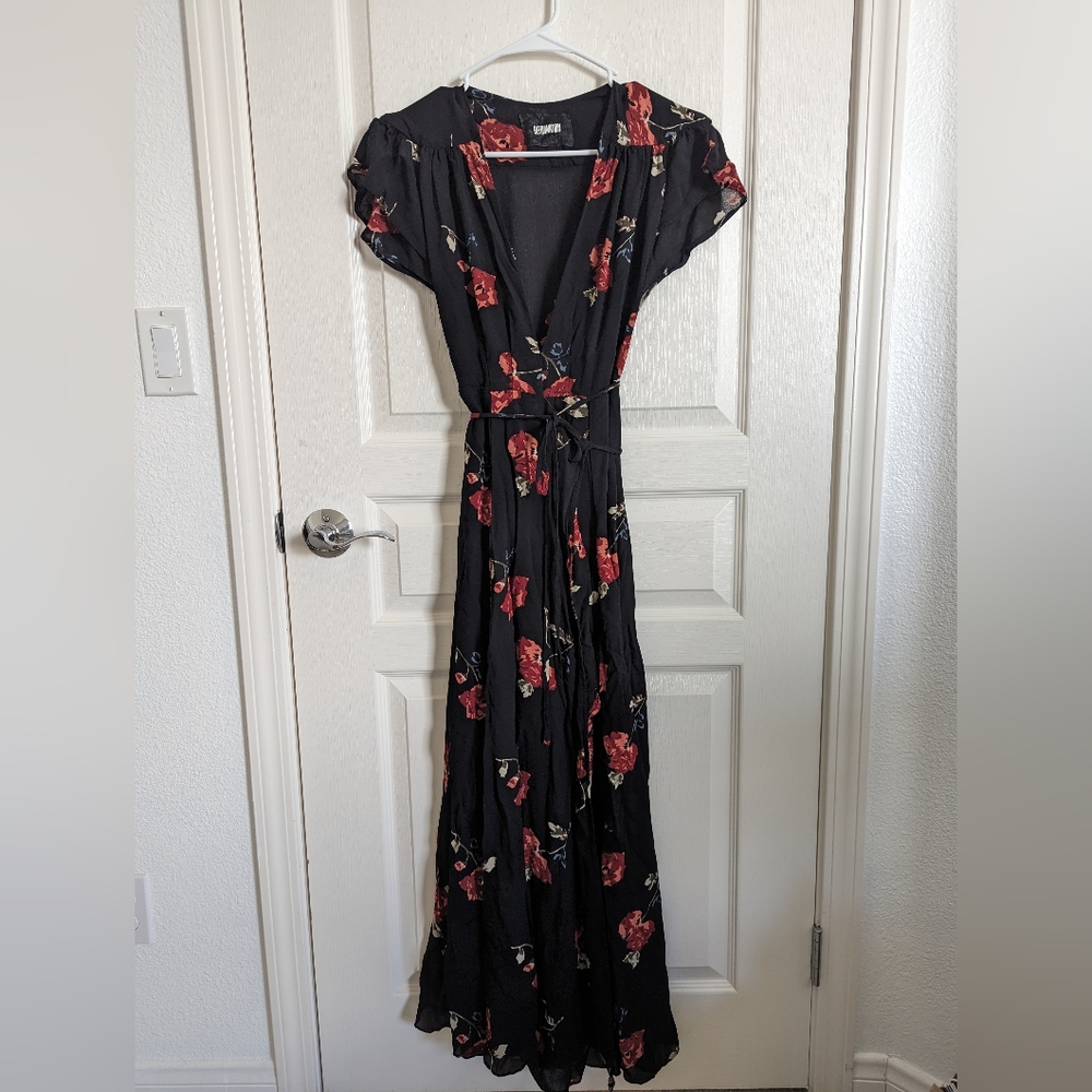 Reformation wrap maxi dress